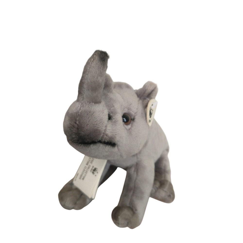 WWF Classic Collection Rhinoceros Plush Animal Gray Stuffed Toy Conservation